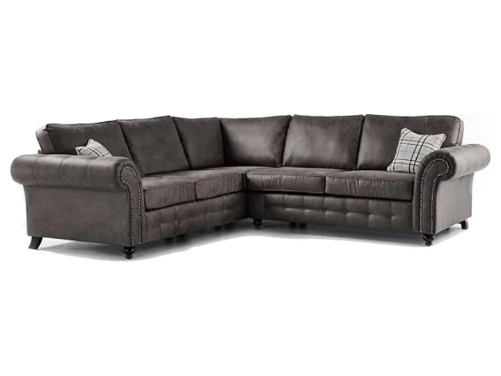Hugo Black Bonded Leather Cornerback Sofa