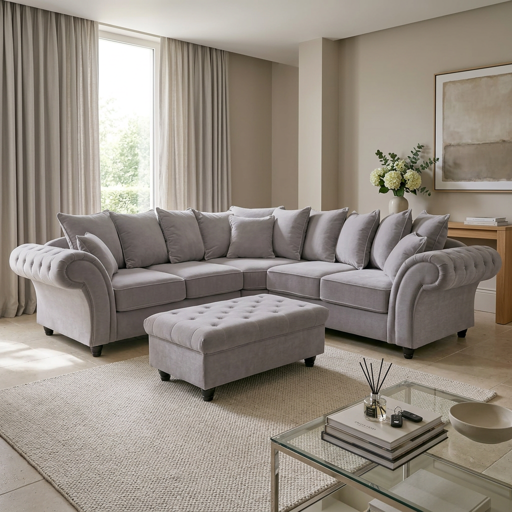 Rivello Scatterback Corner Sofa with Footstool