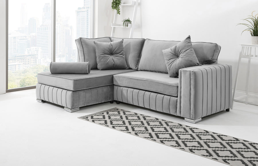 Layla Lounge Fullback - Facing Left + Extra Cushions