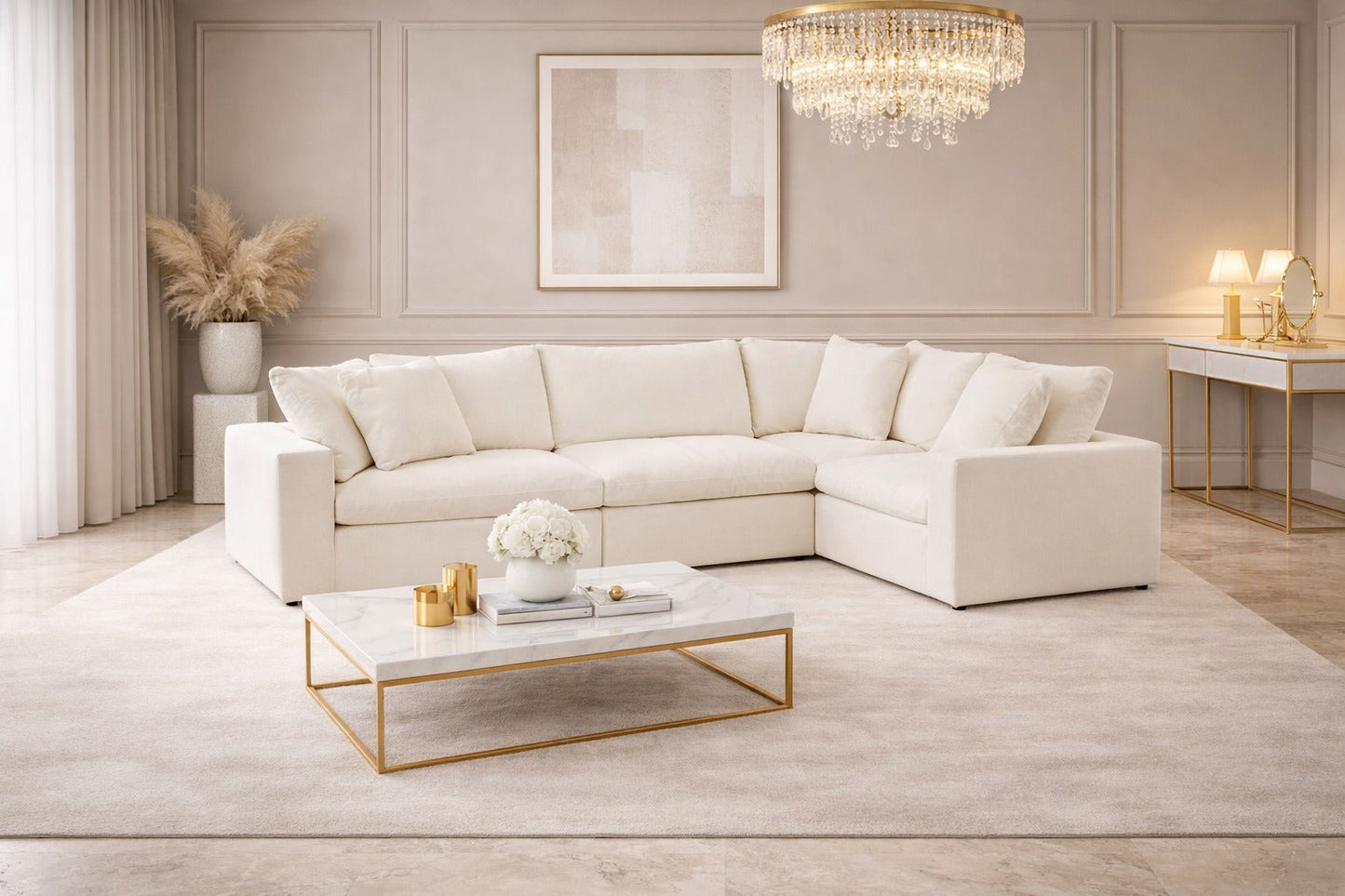 Cloud L Shape Closed End Sofa