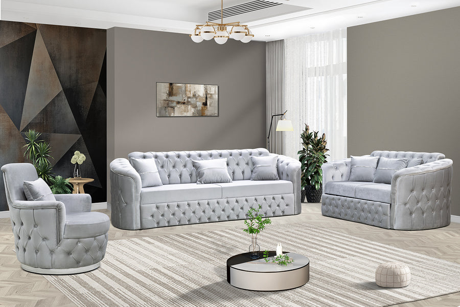 Harem Luxury Velvet Sofa Set – 3 Seater & 2 Seater