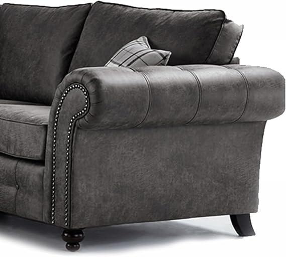Hugo Black Bonded Leather 2 Seater Sofa