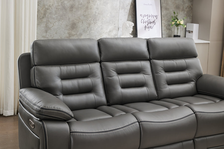 Omanto - 3 Seater - Leather Recliner