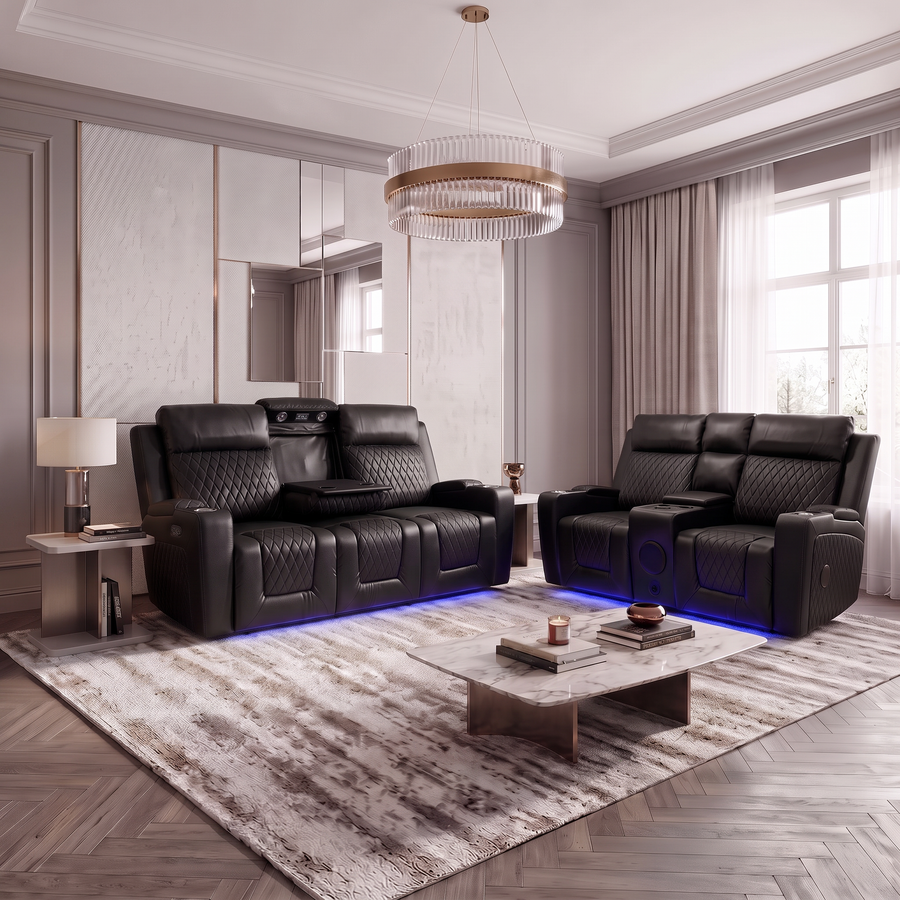 Valentino Smart Entertainment Recliner Sofa Set
