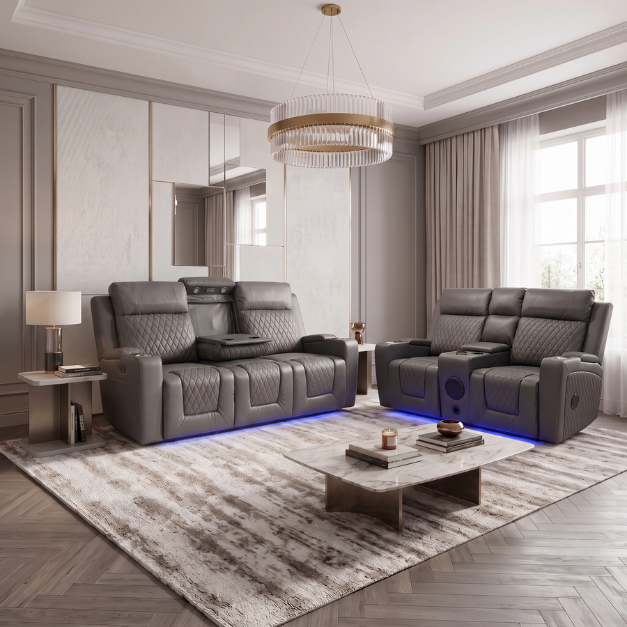Valentino Smart Entertainment Recliner Sofa Set