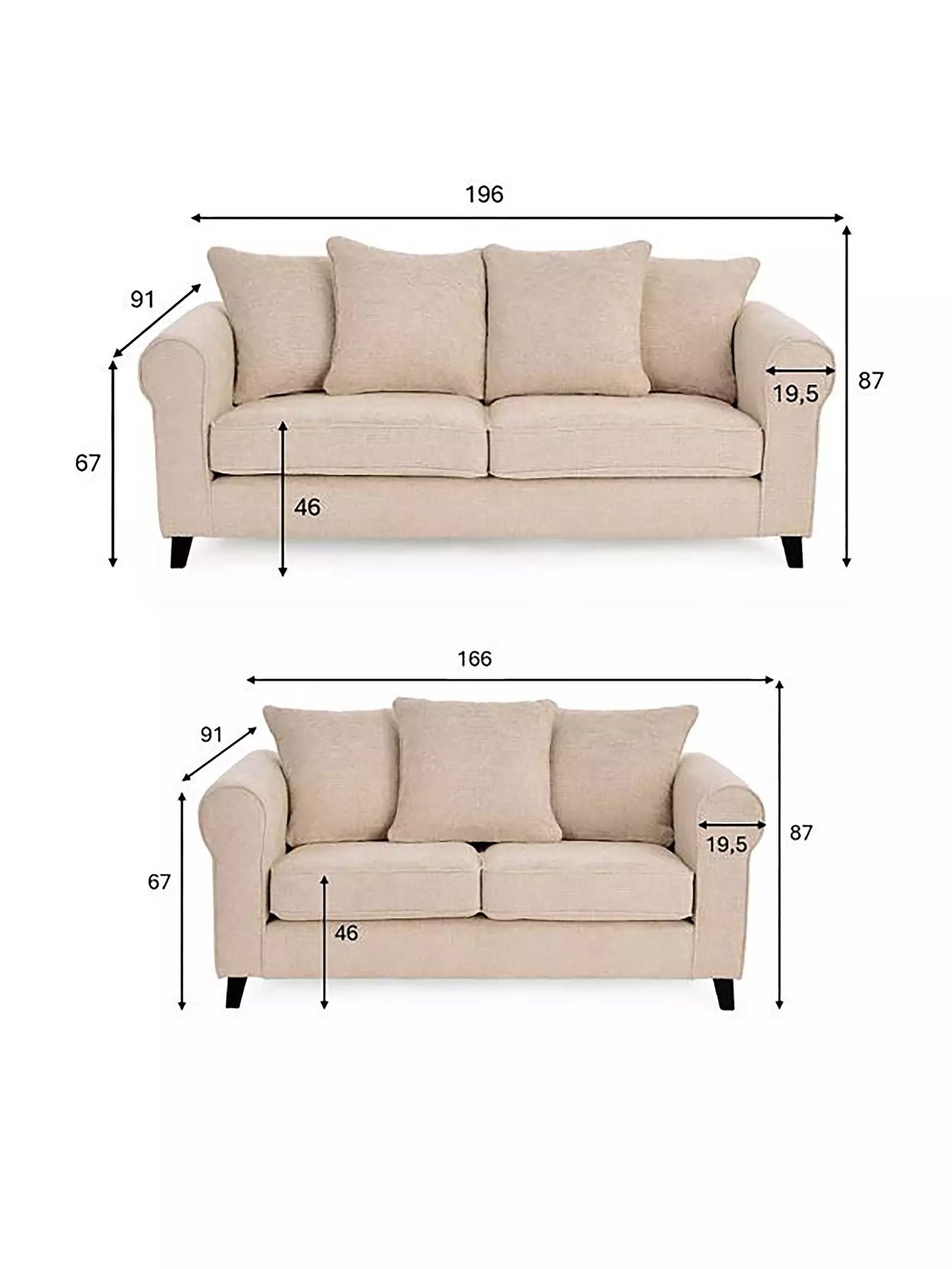 Belluno 3 + 2 Seater Sofa Set