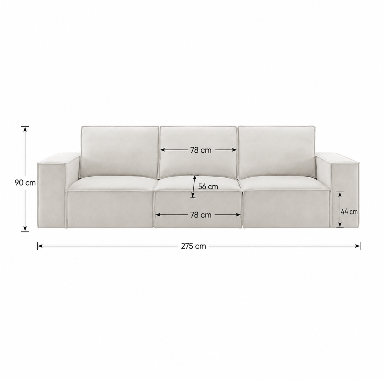 Brooklyn Modular 3 Seater Sofa
