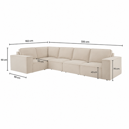 Brooklyn Modular Small Left Hand L-Shape Sofa