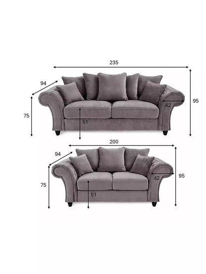 Rivello 3 + 2 Seater Scatterback Sofa Set
