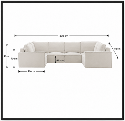 Brooklyn Modular U-Shape Sofa