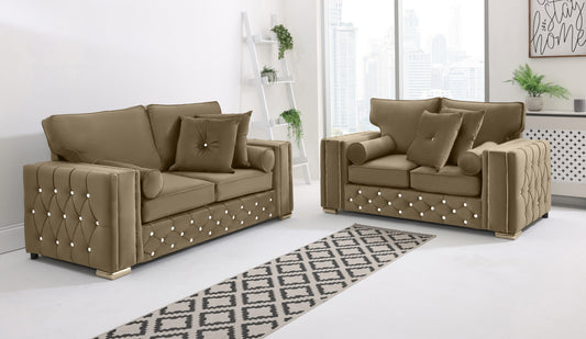 Milano 3+2 Fullback + Extra Cushions + Diamonds