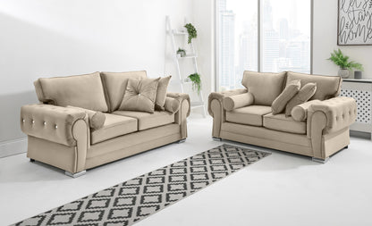 Verona Plush 3+2 Fullback + Extra Cushions + Diamonds