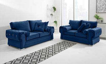 Verona Plush 3+2 Fullback + Extra Cushions + Diamonds