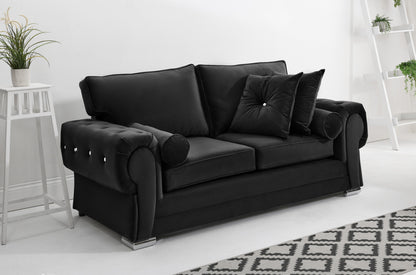 Verona Plush 3+2 Fullback + Extra Cushions + Diamonds