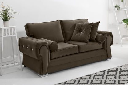 Verona Plush 3+2 Fullback + Extra Cushions + Diamonds