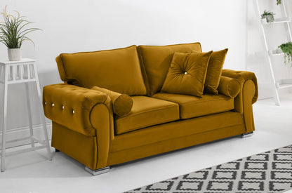Verona Plush 3+2 Fullback + Extra Cushions + Diamonds