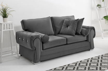 Verona Plush 3+2 Fullback + Extra Cushions + Diamonds