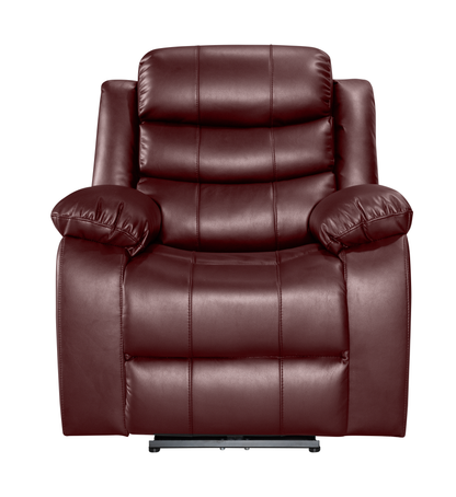 Roman Recliner - Dark Brown 1 Seater Front