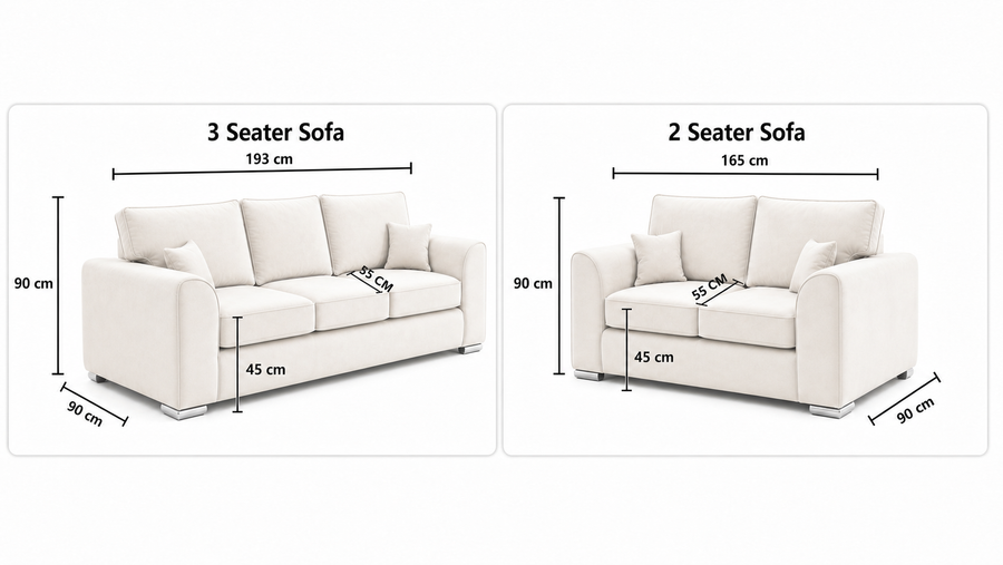 Dylan 3+2 Fullback + Extra Cushions dimensions