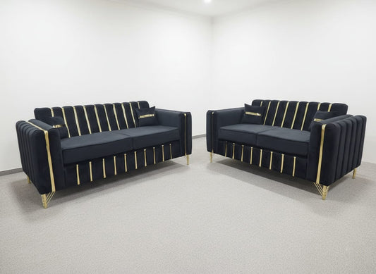 Empire_Luxury_Black_Gold_Velvet_Sofa_Set 1