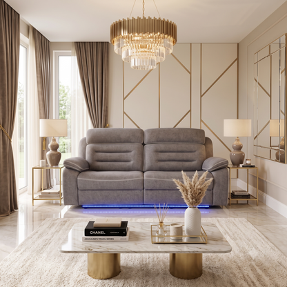 Regent 3 + 2 Seater Premium Tech Leather Electric Recliner Sofa Set