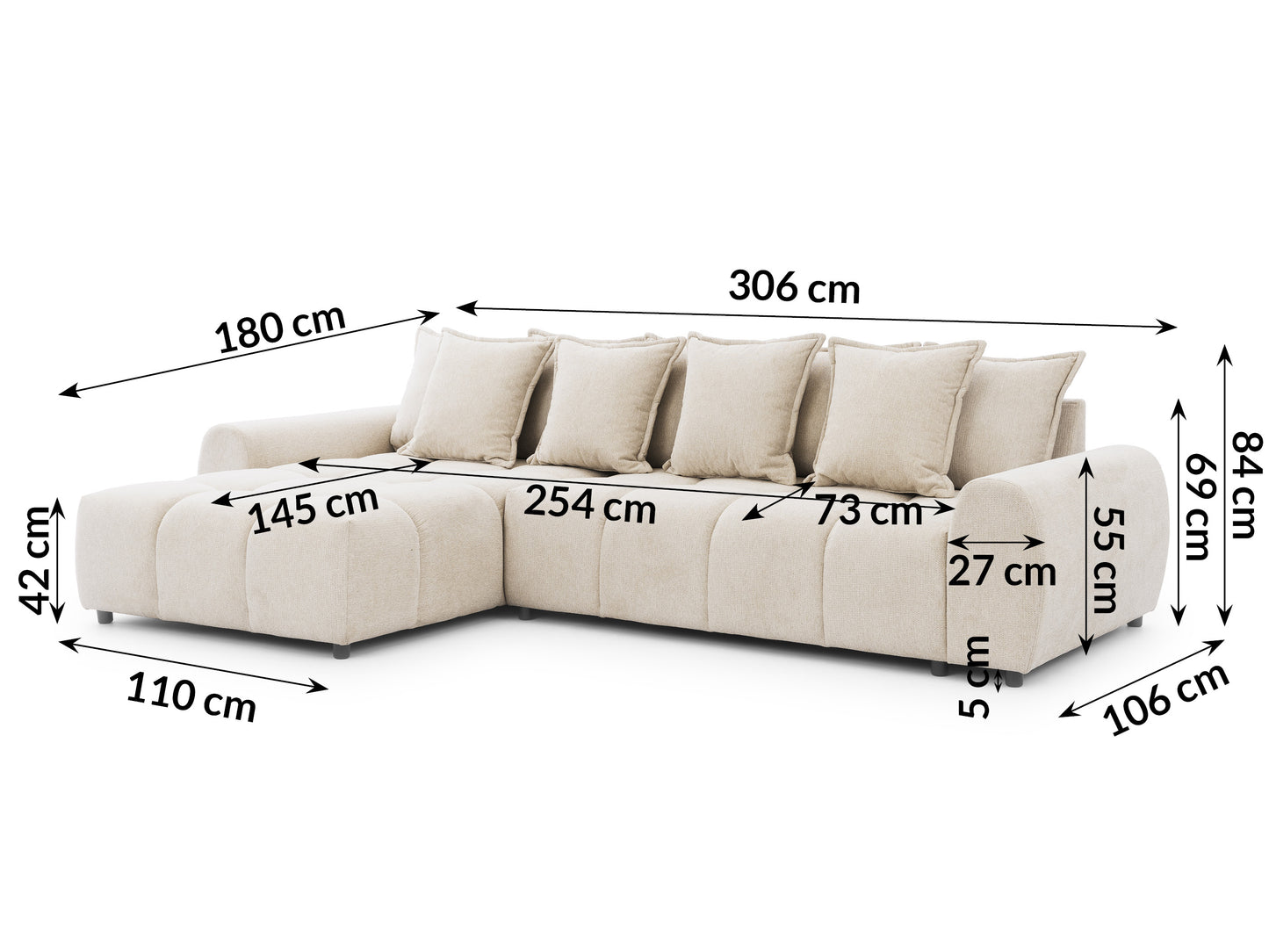 Albane Corner L - Shape Sofa