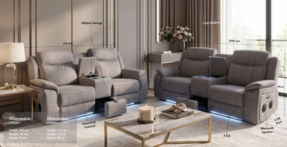 LuxeMotion Smart Recliner Sofa Set