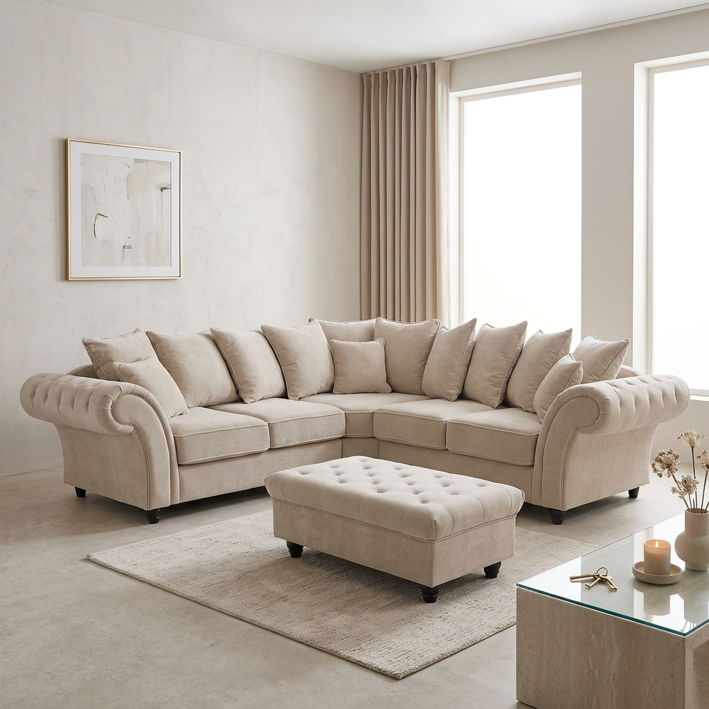 Rivello Scatterback Corner Sofa with Footstool