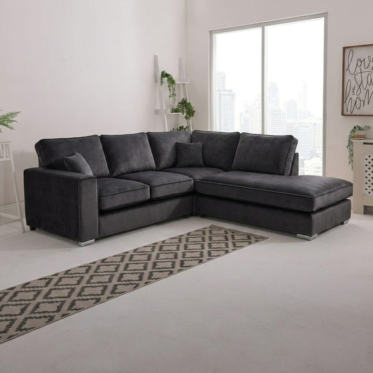 Obsidian Luxe Modern Corner Sofa Lounge