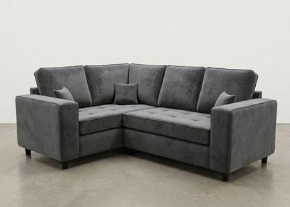 Orion Velvet Corner Sofa 2C1-Grey 1