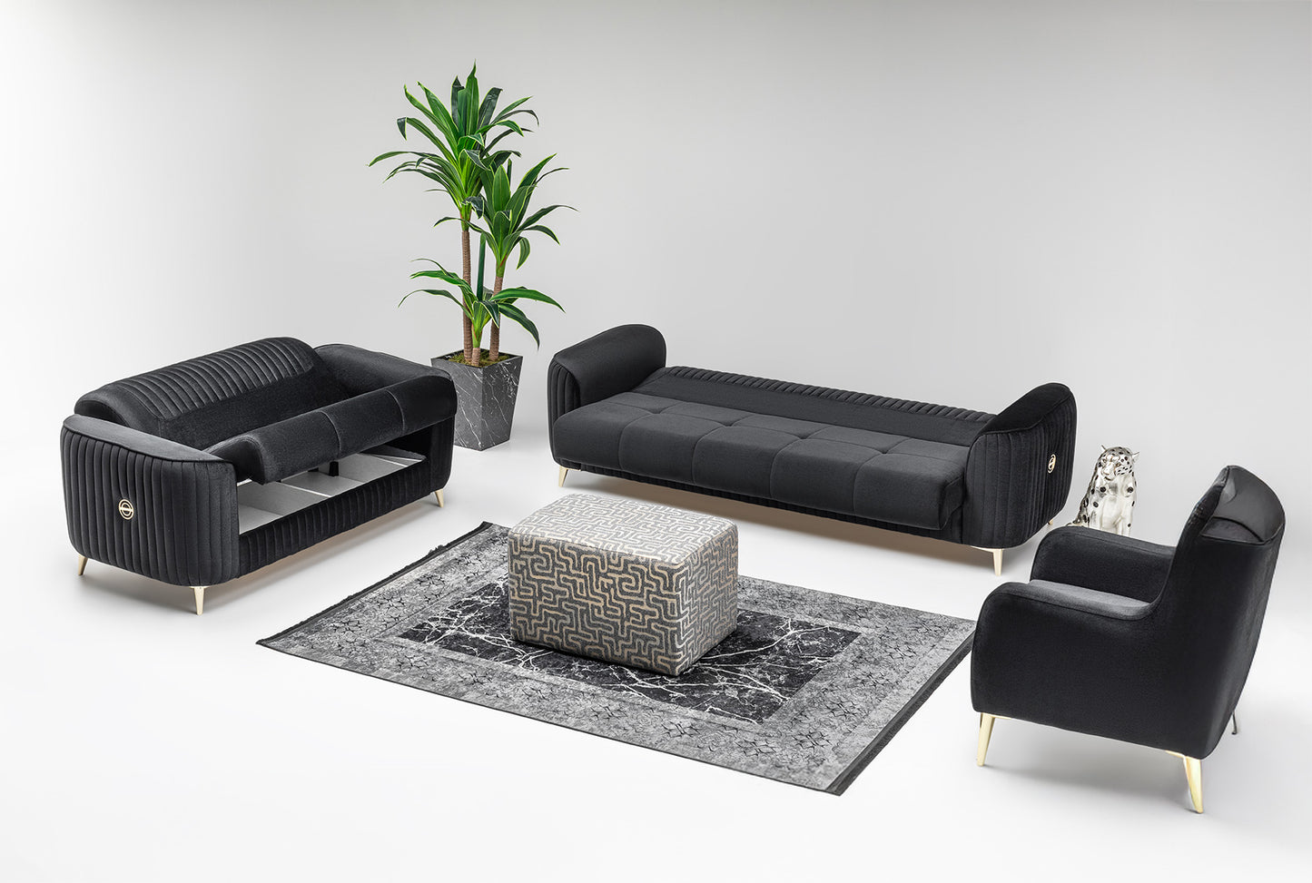 Malaga Sofa Set – Premium 3-Seater & 2-Seater