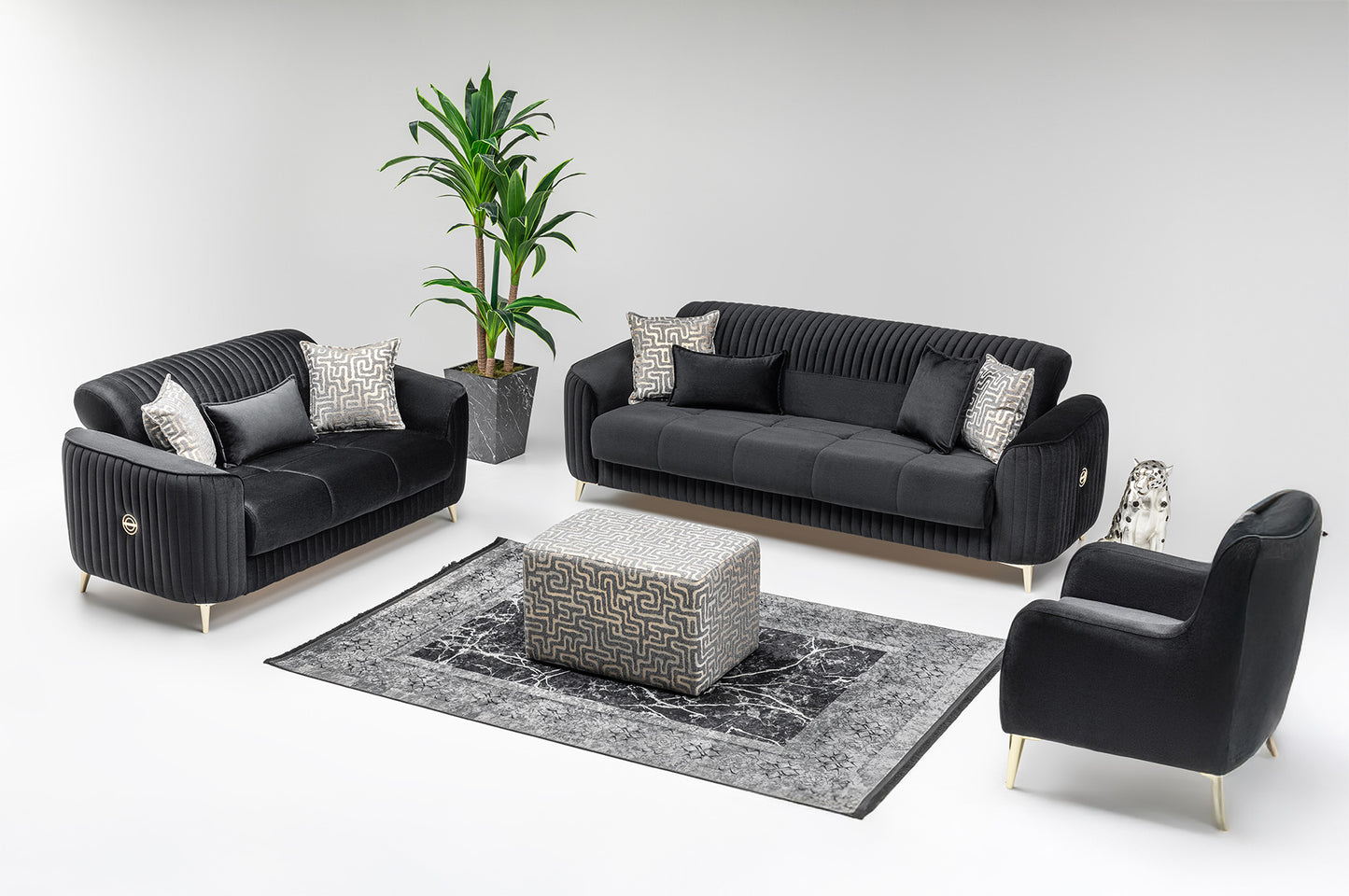 Malaga Sofa Set – Premium 3-Seater & 2-Seater