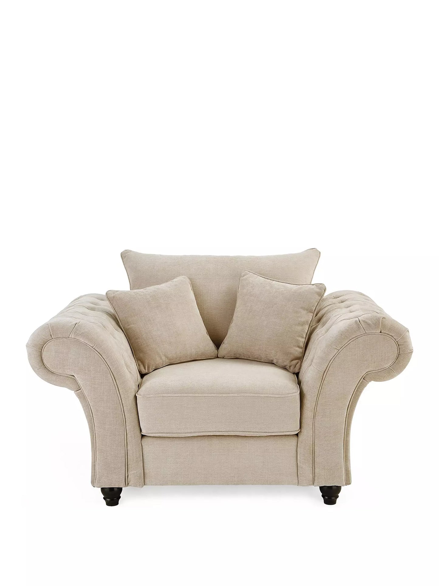 Rivello Luxury Accent Armchair with Scroll Arms
