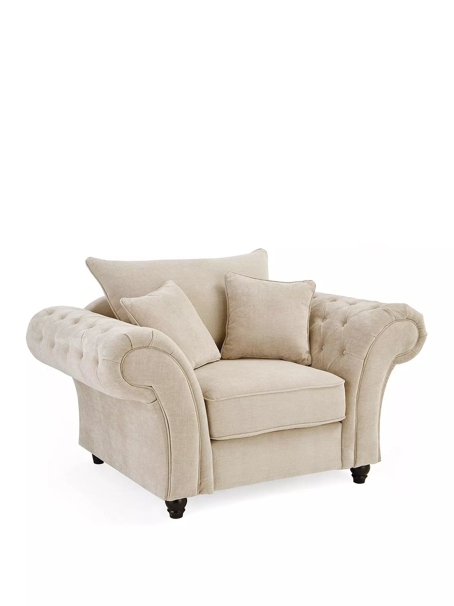 Rivello Luxury Accent Armchair with Scroll Arms