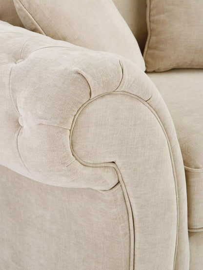 Rivello Luxury Accent Armchair with Scroll Arms