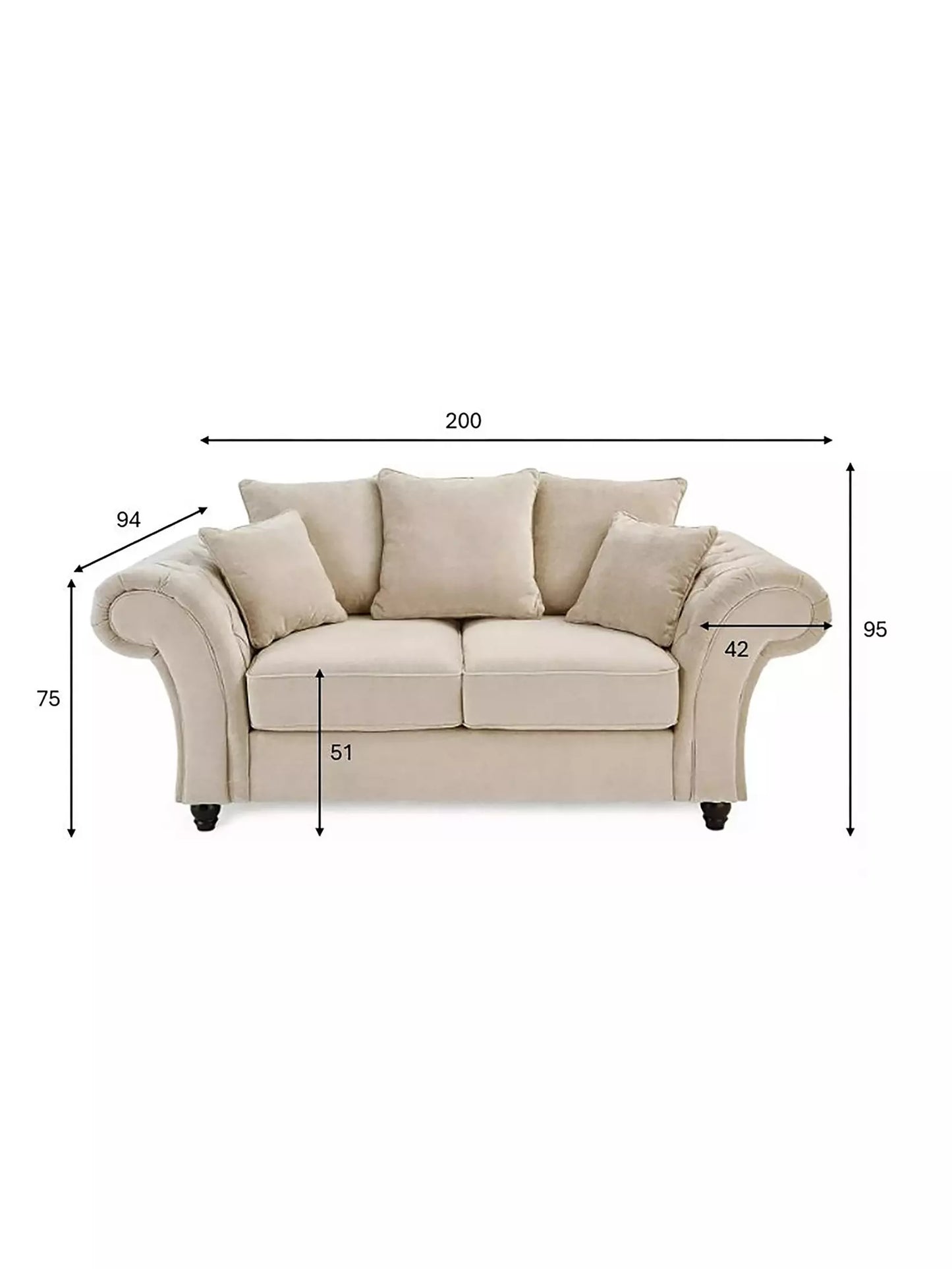 Rivello 2 Seater Scatterback Sofa