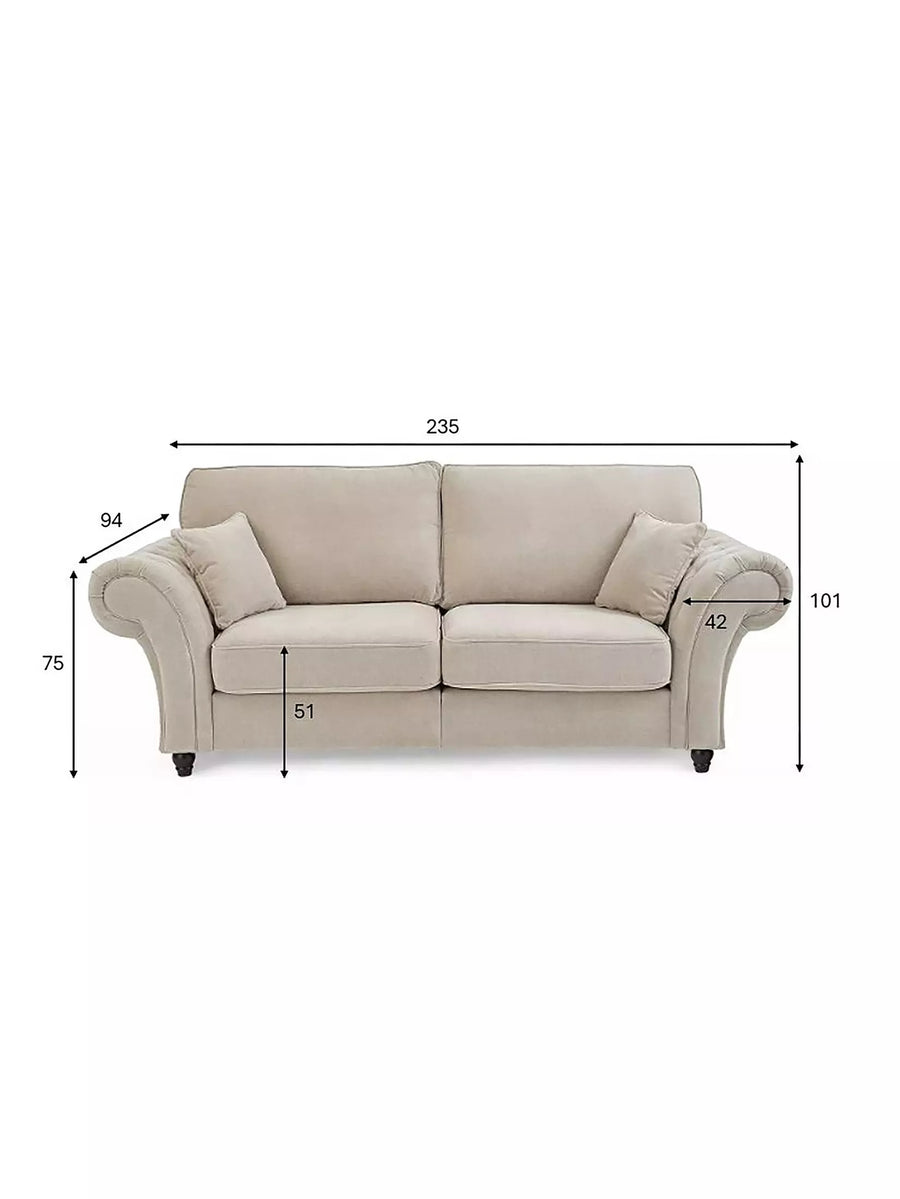 Rivello 3 Seater Sofa Bed dimensions