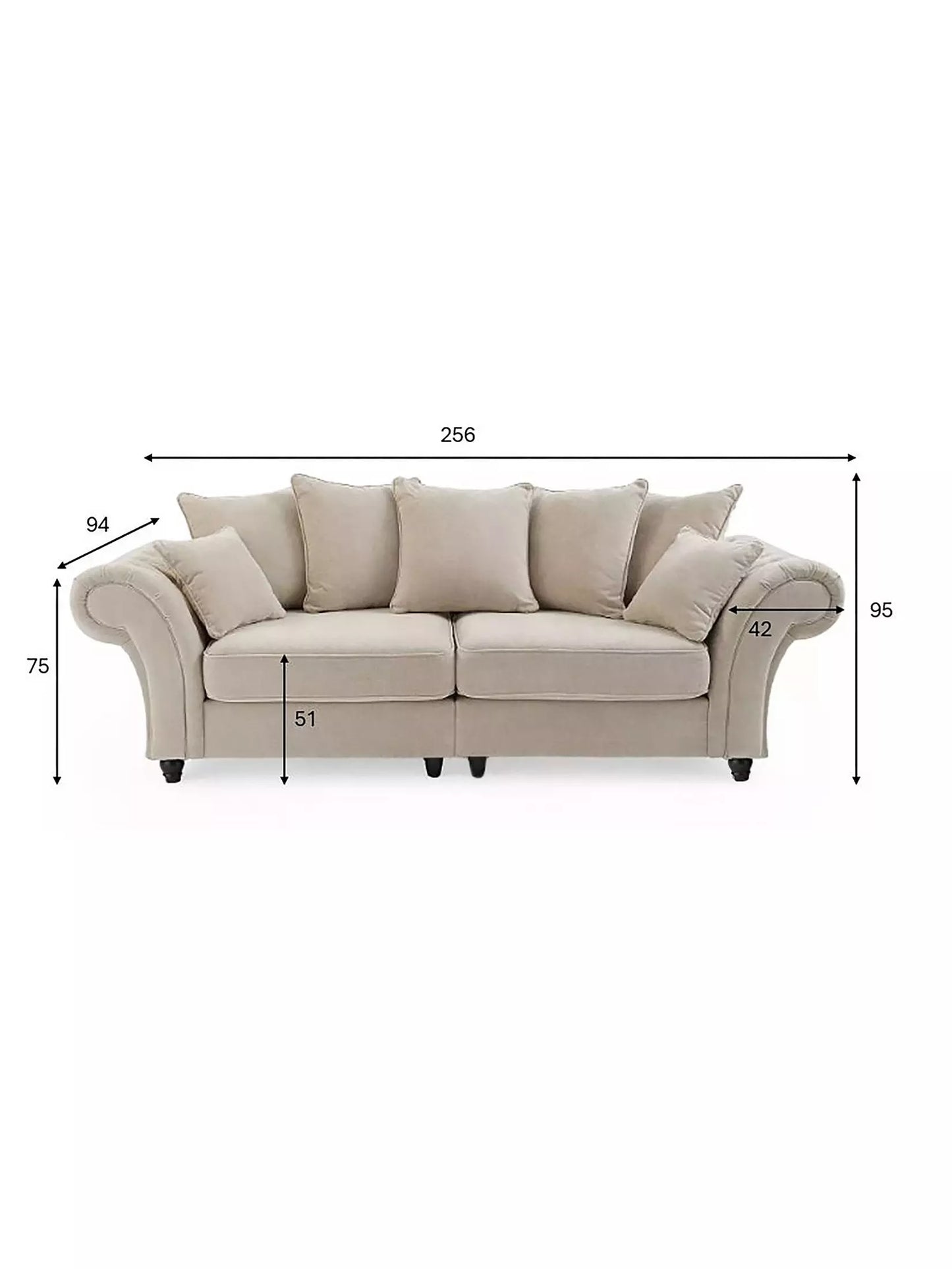 Rivello 4 Seater Scatterback Sofa