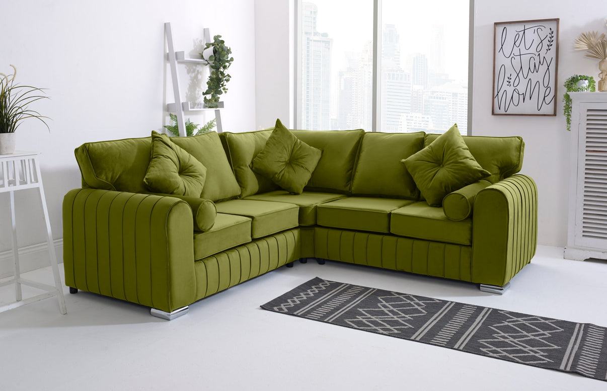 Shop Lilly Corner Fullback 2c2 + Extra Cushions Sofa at Sofa World Live in Comfort Sofas