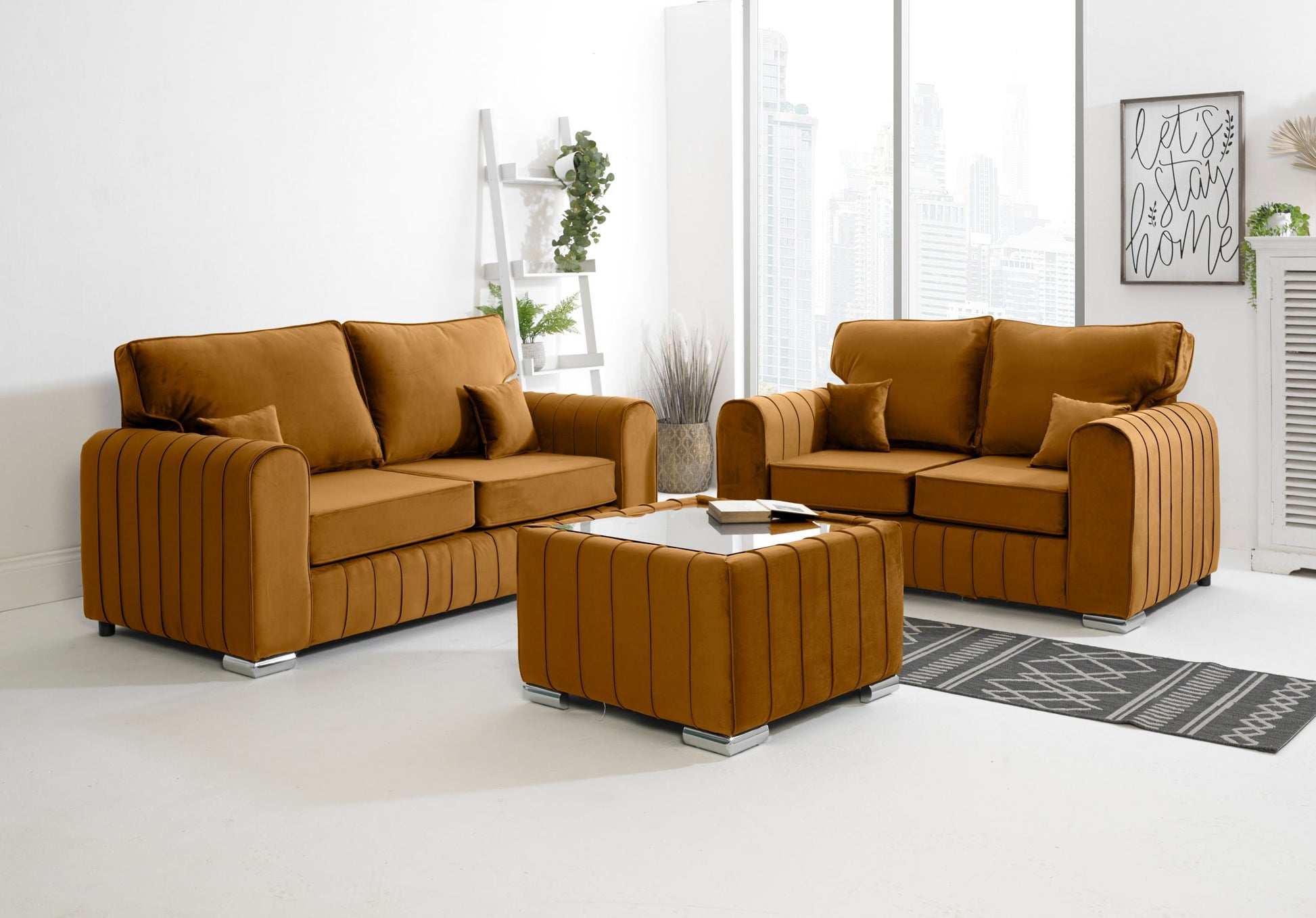 SOFA WORLD 2956311420-BURNT ORANGE