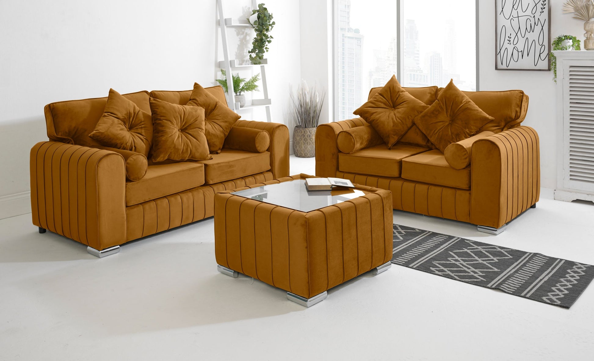 SOFA WORLD 2956311422-BURNT ORANGE