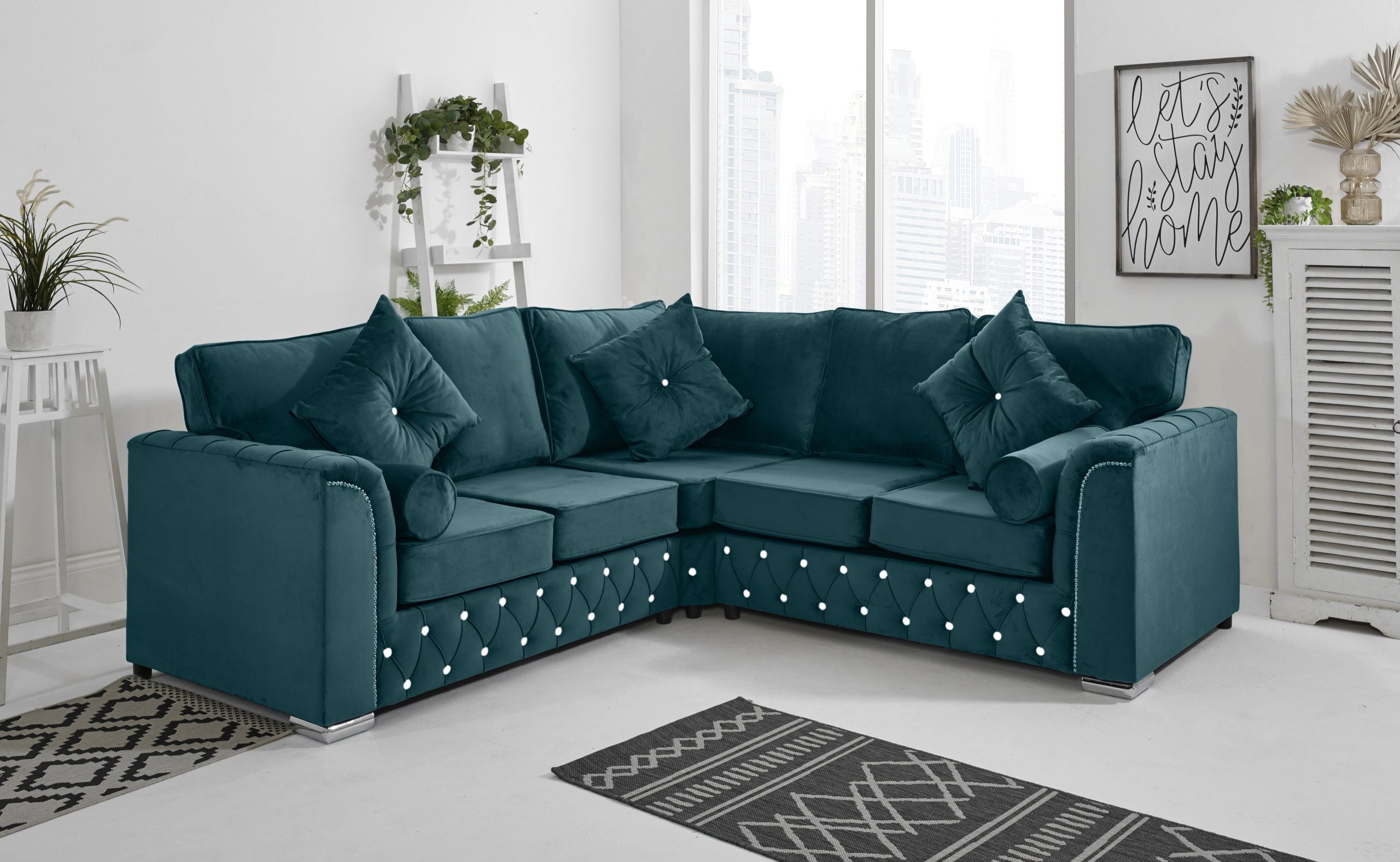 Plush corner large lounge