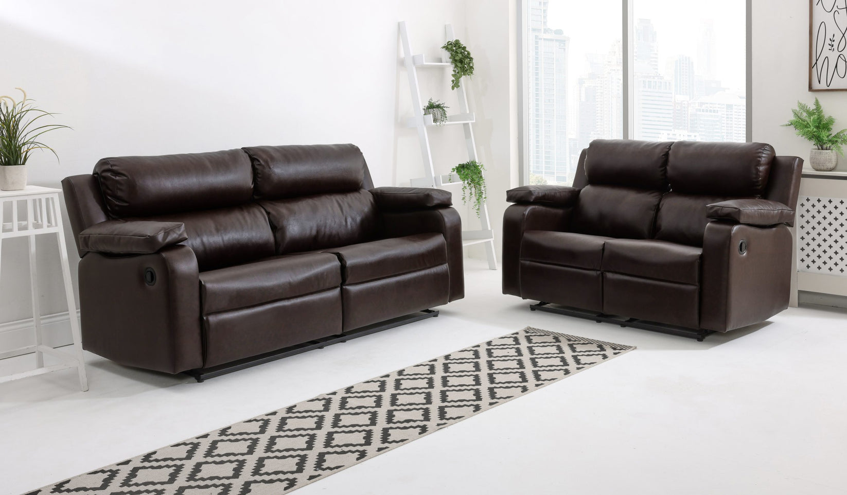 Shop Bolero 3+2 Leather Recliners Sofa at Sofa World Live in