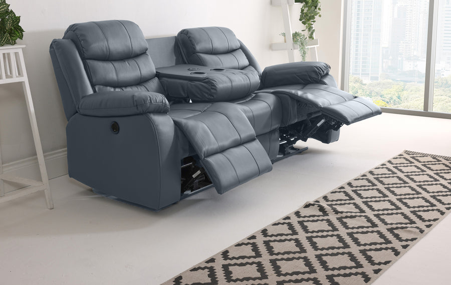Roma - 3 Seater - Leather Electric Recliner