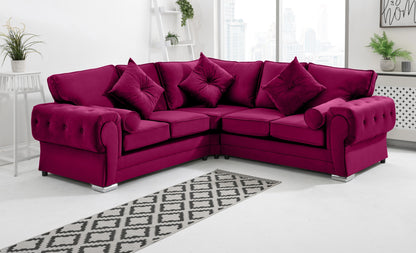 Verona Plush Corner Fullback + Extra Cushions