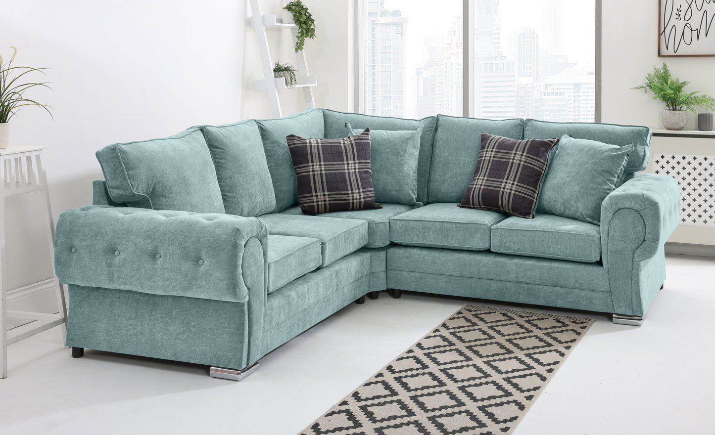 Verona Chenile Corner Fullback + Extra Cushions