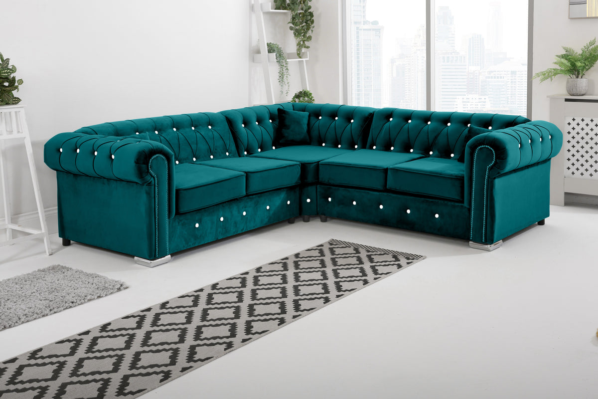 Olympia   Chesterfield With Dimond - Corner