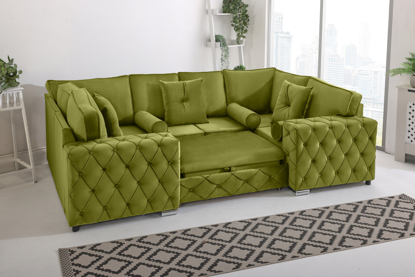 Milton U Shape Sofa Bed - Fullback