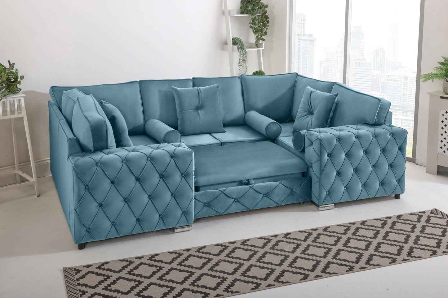 Milton U Shape Sofa Bed - Fullback