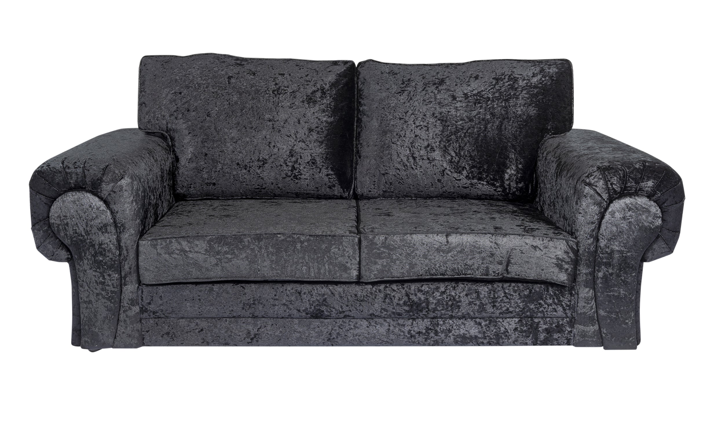 Black crushed velvet couch hotsell